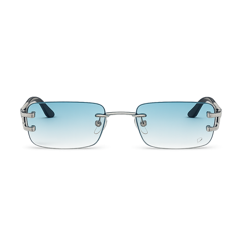 Nitro Rimless Blue Gradient Sunglasses