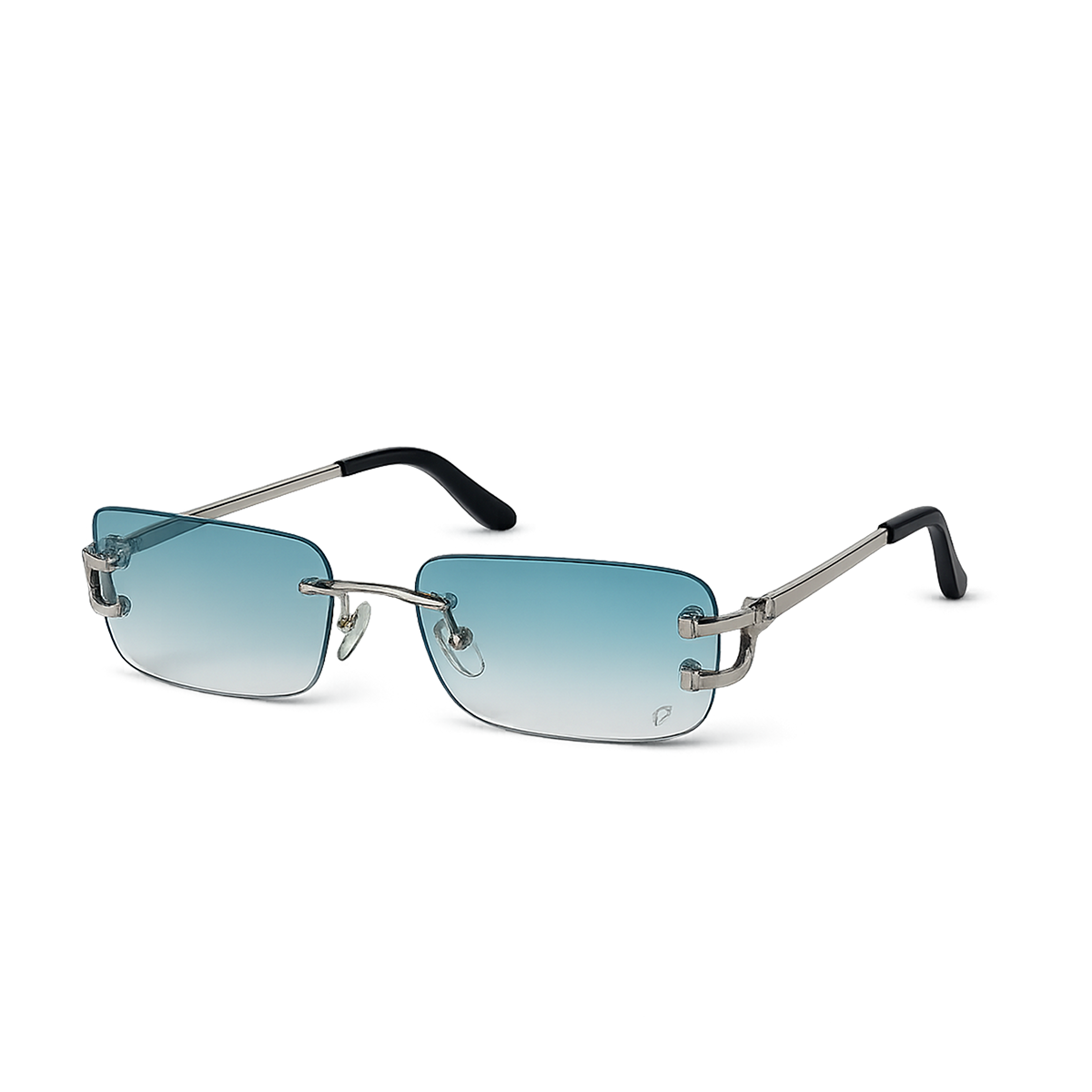 Nitro Rimless Blue Gradient Sunglasses